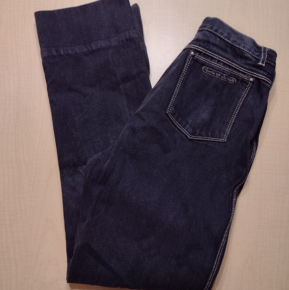 Vintage Gloria Vanderbilt High Rise Vintage 70's Black Gold Stitching Mom Jeans - Picture 6 of 15